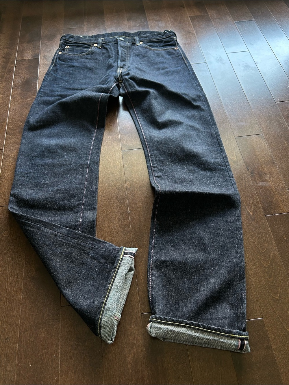 Momotaro Lot 0705SP Japanese Selvedge Raw Denim Indigo Straight Leg Jeans - Picture 2 of 15